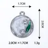Pulseira Colar Pingente Transfronteiriço Acessórios DIY Folha Redonda Pérola Liga Pingente Único Fabricante Venda Direta