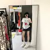 Camiseta de Algodón Puro Estilo Americano para Mujer, Cuello Redondo, Manga Corta, Nueva Colección Verano 2026, Versátil, Corte Holgado, Diseño de Nicho