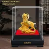 Ornamento de Veludo Flocado Ano do Carneiro Dourado Auspicioso e Desejoso Próspero Riqueza Presente de Reunião Anual Atraindo Riqueza e Tesouro Ornamento