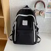 2025 Nueva Mochila Escolar Femenina Color de Contraste Estudiante de Secundaria Estudiante de Preparatoria Mochila Femenina Gran Capacidad Mochila de Viaje Casual