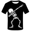 2026 Comercio Exterior Transfronterizo Impresión Digital 3D Calavera de Terror Moderna Personalizada Moda Estilo Callejero Camiseta de Manga Corta Paquete de 2 Dropshipping