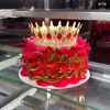 Estilo Ins Transfronterizo Gran Descuento Corona Acrílica Reina Decoración para Pastel Feliz Cumpleaños Inserto Personalizable