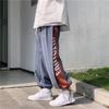 Pantalones Nuevos para Hombre Verano Casual Pantalones Estilo Hong Kong High Street Ins Marca de Moda Pantalones Deportivos Estilo Coreano Moda Sueltos Pierna Recta