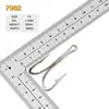7982 gancho doble gancho doble de acero inoxidable sin soldadura gancho doble de 90 grados de acero inoxidable Gancho de rana Lei Gancho de pieza de hierro Luya con Gancho