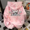 Sudadera con Capucha Linda y Perezosa de Gato Gatito Americano para Mujer Otoño e Invierno Casual Vintage Nicho Tie-Dye Azul Superior