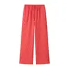 Fabricante de Ropa para Mujer Transfronterizo Venta al por Mayor 2026 Conjunto de Top con Volantes de Cuadros Pequeños y Pantalones de Pierna Ancha a Cuadros Estilo Europeo y Americano