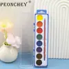 Atacado do Fabricante Tinta Aquarela Semi-Seca de 8 Cores Garantia de Qualidade Aquarela Tinta Aquarela Totalmente Sólida