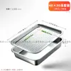 Bandeja de té de acero inoxidable con drenaje, Mesa de té pequeña para el hogar que drena agua, Juego de té Kung Fu, Bandeja de preparación en seco, Juego de doble capa
