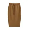 CL26218-26 Otoño Ajustada Elástica Cordón Espalda Abertura Sexy Pura Deseo Ceñida a la Cadera Ceñida a la Cadera Falda Femenina Falda con Abertura