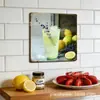 Paneles decorativos personalizables para espacio de comedor de verano, arte de pared cuadrado de 20/30 cm, pinturas de hierro, decoración del hogar estilo natural