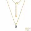 Colar S925 Prata Esterlina Cheio de Moissanita Marquise Quatro Garras Simples Ajustável Corrente Clavicular Bestseller Transfronteiriço Envio Direto