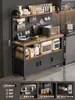 Estante de Almacenamiento para Cocina Multifuncional de Piso para el Hogar Contra la Pared Encimera Estante de Almacenamiento para Horno de Microondas Ollas y Sartenes Aparador Gabinete