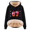 Sudadera con Capucha y Cordón de Manga Larga Holgada Casual de Gran Tamaño para Otoño e Invierno, Composito de Imitación de Algodón, Lana de Cordero, Hombro Caído