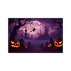 Tela de Fondo para Decoración de Halloween Bandera de Jardín Pancarta Pareados Día de Muertos Suministros para Fiesta en Bar Personalización de Banderas