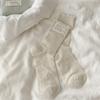 Calcetines de encaje fino con lazo para mujer, populares en Internet, de algodón puro, transpirables y de longitud media, para primavera y verano.