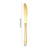Louça de trigo amazônico transfronteiriço em aço inox terno hotel Bife ocidental faca garfo colher sobremesa Fork 5 peças principais