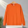 Sudadera nueva de algodón pesado con cuello redondo, corte holgado, estilo masculino, color liso, top casual, disponible en varios colores