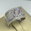 Deseo Grupo de Personalidad Set Micro Set Zirconia de Diamante Completo Anillo Ancho Grande Hombres Lujo Set Completo para Brazo Anillo de Diamante para Hombres Locales