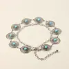 25 Años Nueva Cadena de Cintura Turquesa Vintage Cadena de Cintura Bohemia de Metal Plateado Cadena de Cintura para Mujer Decoración