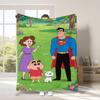 Cobertor de Ar Condicionado de Verão Crayon Shin-Chan Cobertor Espesso de Flanela Desenho Animado Infantil Cobertor de Sesta para Escritório para Todas as Estações