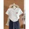 Camiseta Feminina Casual Versátil Estilo Básico Cinza Verão 2026 Ombro Regular Gola Redonda Manga Curta