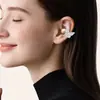 Auriculares Inalámbricos Bluetooth Estilo Lujo Ligero Mariposa Brillante con Hebilla para Oreja de Circonita Hebilla de Diamante Desmontable Joyería de Moda Decorativa para Mujeres