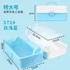 Caja plegable de tres niveles de gran capacidad para suministros de arte, caja de almacenamiento de pintura, caja de medicamentos para el hogar y organizador de cosméticos