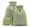 Bolsa de Cáñamo con Cordón Regalo Amante de Cosméticos Bolsa para Empaquetar Joyería Color Antiguo Regalo de Navidad Saco de Imitación