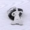 Fabricante Venta al por Mayor Llavero Metal Brillante Simulación de Perro Mascota Perro Publicidad Pequeño Regalo Grabado Láser Logotipo Colgante