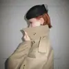 Gabardina corta de doble botonadura para mujer con cuello de solapa, cintura ceñida con cinturón, talla petite, chaqueta estilo workwear, abrigo corto de estilo clásico británico