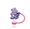 Funda para Popote de Oso Arcoíris Tapa para Popote Tapón de Polvo de Silicona Decoración de Popote de Fiesta de Anime Productos Transfronterizos