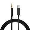 Cable de Audio para Coche Auxiliar con Conector Metálico Tipo-C a 3.5mm para Teléfono Móvil, Auriculares y Adaptador de Audio para Coche