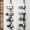 Estante de esquina para baño transfronterizo, ajustable y extensible, no requiere taladro, estante de almacenamiento multicapa