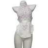 Lencería erótica de sirvienta puramente deseable, ropa sexy, cuello halter transparente, uniforme sexy, lindo disfraz de juego de rol 6553
