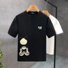 Camiseta de Manga Corta de Seda de Hielo Verano 2025 para Hombre, Moderna en Liquidación, Recogida de Camiones, Algodón Modale, Top, Ropa, Camiseta Base