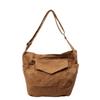 Bolsa de Ombro de Lona Estilo Japonês Grande Capacidade para Estudantes do Ensino Médio e Superior, Mulheres Universitárias e Bolsa Transversal