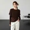 Suéter de punto XinmonLee elegante estilo retro francés con cuello redondo y diseño de dos piezas falsas, perfecto para otoño, ofreciendo un ajuste favorecedor y agradable a la piel.