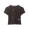 Comercio exterior transfronterizo venta al por mayor de ropa para mujer 2026 nuevo estilo europeo y americano top corto de encaje 6050307514 negro