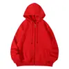 Suministro Exclusivo Transfronterizo de Cárdigan con Capucha y Cremallera de Algodón de 320g, Cómodo y Versátil, Sudadera Chaqueta para Hombre de Color Sólido, Corte Holgado