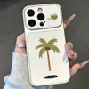 Diseño sencillo de palmera, adecuado para fundas de teléfono Apple 17 Pro Max, con un tema veraniego fresco, también disponible para teléfonos Huawei, Xiaomi y Vivo, con una gran ventana de visualización
