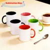 Taza de Cerámica de 11 oz con Asa de Color Taza de Sublimación Taza de Sublimación por Transferencia de Calor Taza de Exportación Grado A