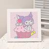 Animación de Dibujos Animados Nueva Pintura de Diamantes Kuromi DIY Juguetes de Pintura de Diamantes Hechos a Mano para Niños con Marco de Fotos Mesa Regalo