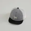 Sombrero de Bebé Qiunan Verano Nuevo Estilo Cuadros Pony Infantil Parasol Sombrero de Protección Solar para Bebé Gorra de Béisbol para Niños