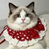 Toalla de Saliva para Mascotas Transfronteriza, Babero para Gato, Bufanda Roja para Accesorios de Perro de Año Nuevo y Navidad, Venta al por Mayor por Fabricante