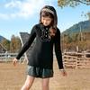 Suéter para Niñas Ropa de Invierno 2025 Nuevo Camiseta Básica para Niñas Top de Cuello Medio Tortuga para Niños Suéter Tejido Estilo Coreano