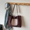 Bolsa de Lona Casual de Grande Capacidade para Mulheres 2025 Outono Novo Estilo Simples Bolsa de Ombro para o Dia a Dia Bolsa de Viagem Leve