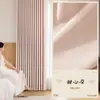Cortinas totalmente opacas, de algodón y lino de doble cara, listas para usar para dormitorios, estilo moderno y minimalista, de color crema, hechas a medida en Shaoxing Keqiao