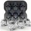 Molde de crânio de bola de gelo de silicone flexível 3D, bandejas de gelo em cubo sem BPA, bandejas de gelo de crânio de terror para freezer, fabricante de bolas de gelo