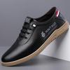 Sapatos de couro para outono, sapatos masculinos de couro macio, sola macia, sapatos casuais masculinos para negócios, mocassins leves e sem cadarço, sapatos Doug