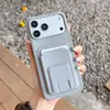 Comercio Exterior Adecuado para iPhone 17 Pro Soporte con Ranura para Tarjeta Funda de Teléfono con Textura de Cuero Apple 16 Premium 15 Anti-Caídas 4 Cubierta Protectora